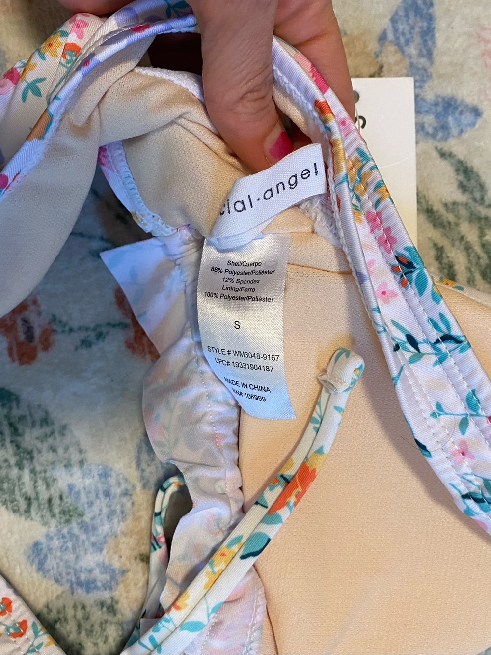 NWT Social Angel Floral Bikini Top - Picture 6 of 6